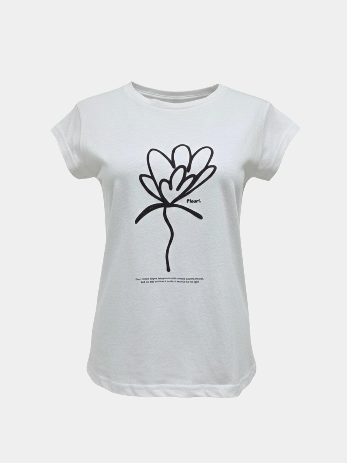 T-shirt z flokowanym nadrukiem