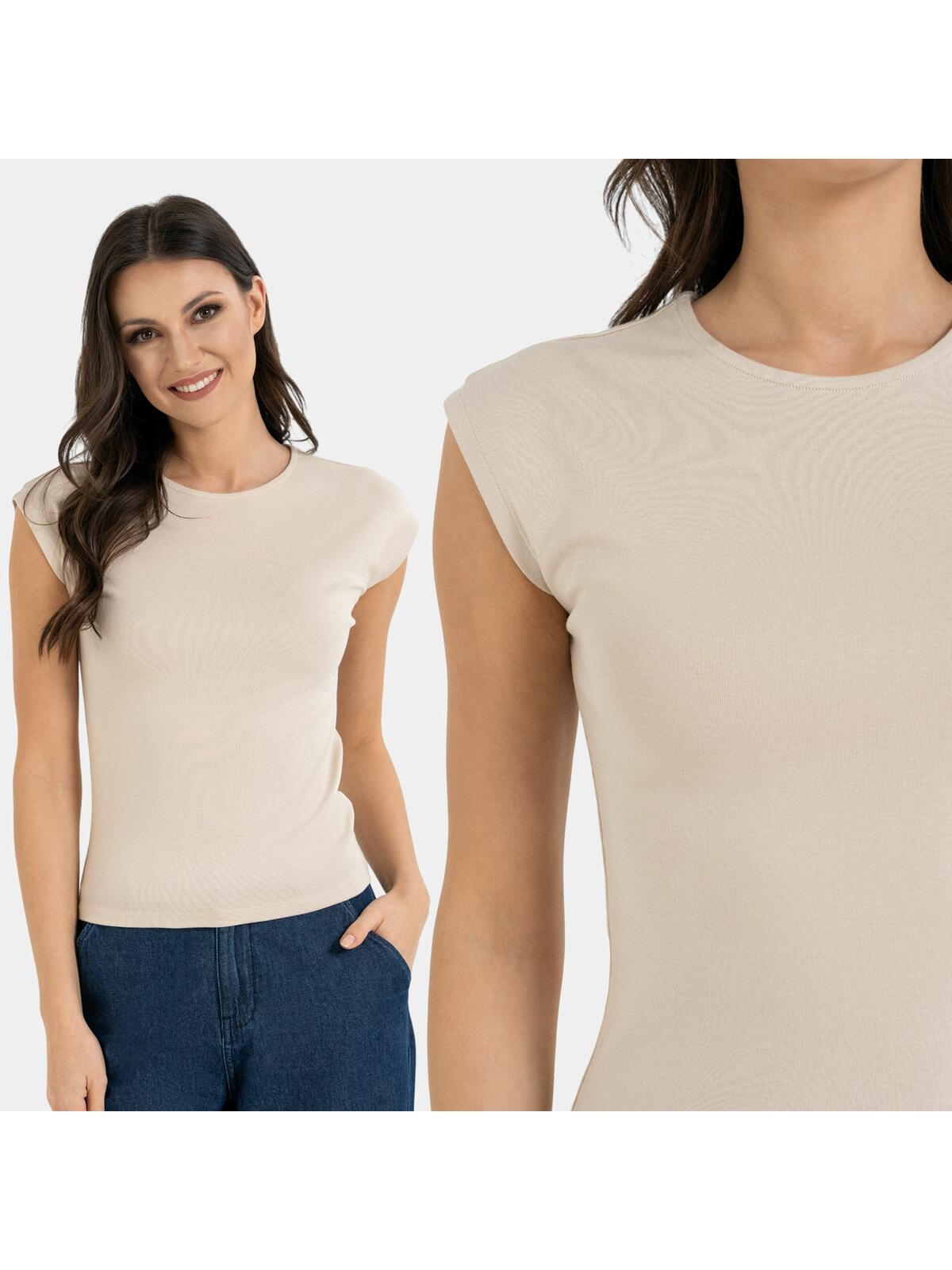 Bluzka bawełniana z modalem