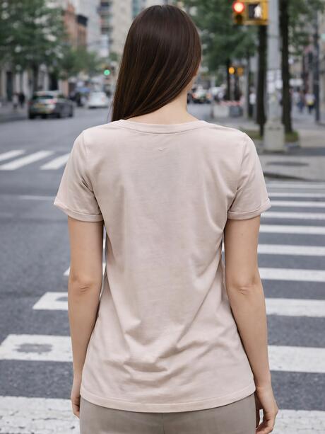 T-shirt BASIC z bawełny czesanej