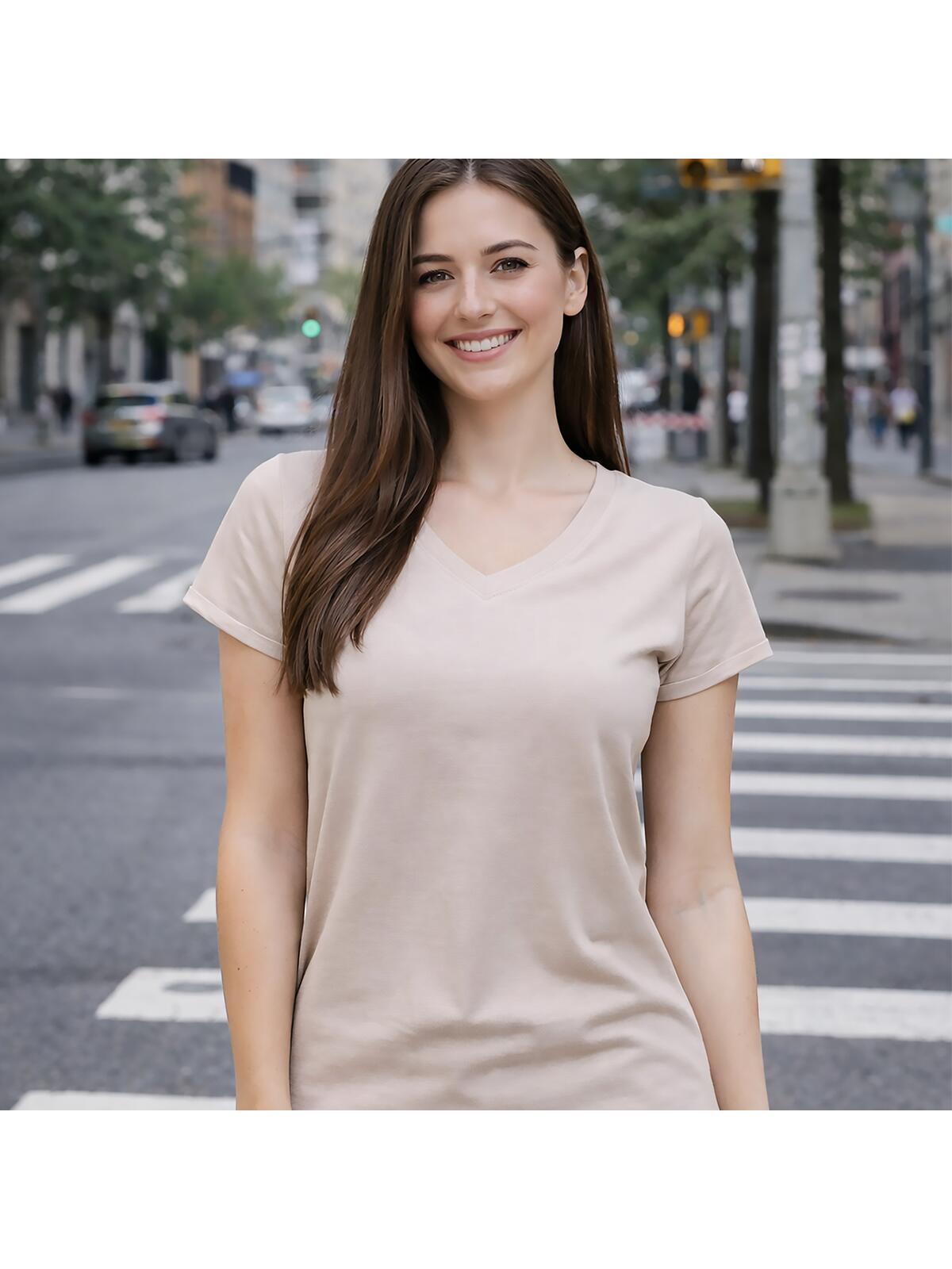 T-shirt BASIC z bawełny czesanej