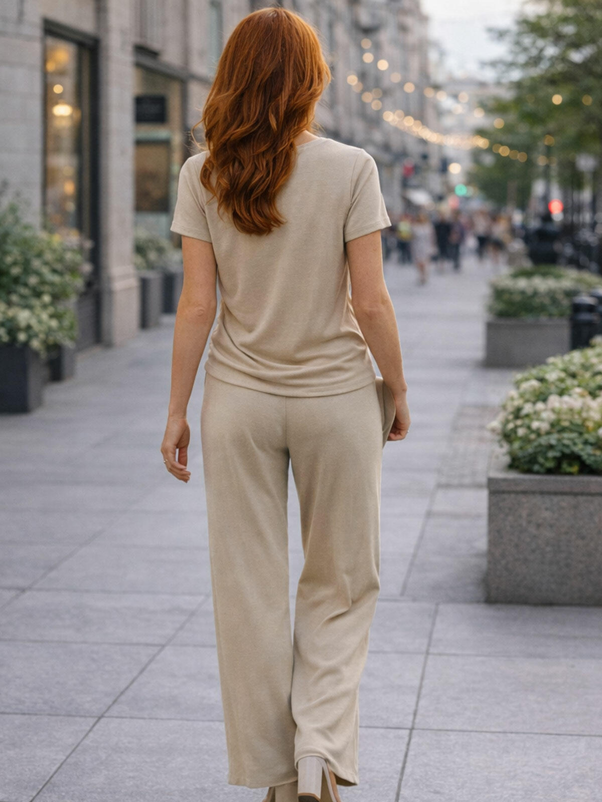 Gładka bluzka z wiskozą