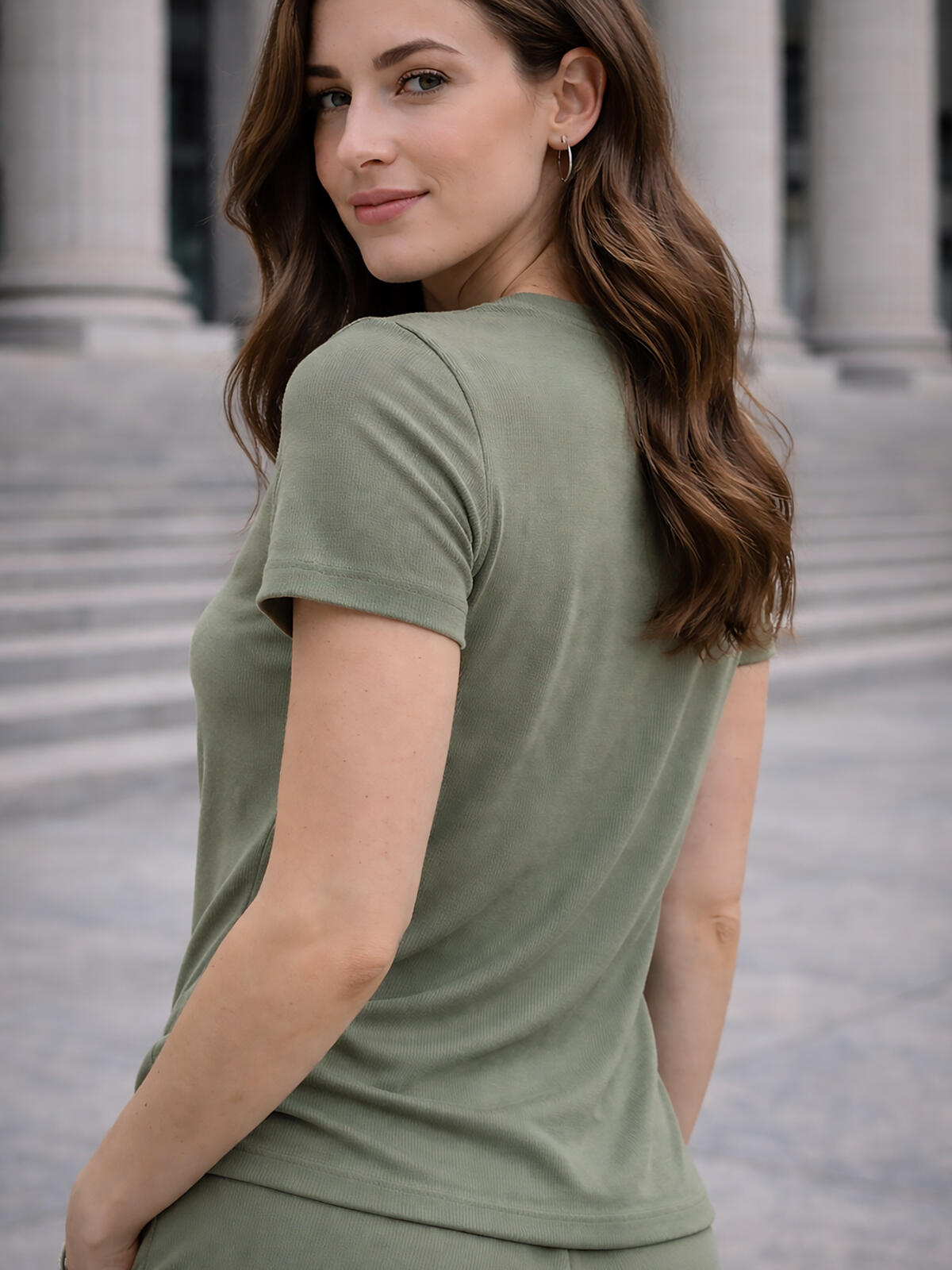 Bluzka z ozdobnym marszczeniem