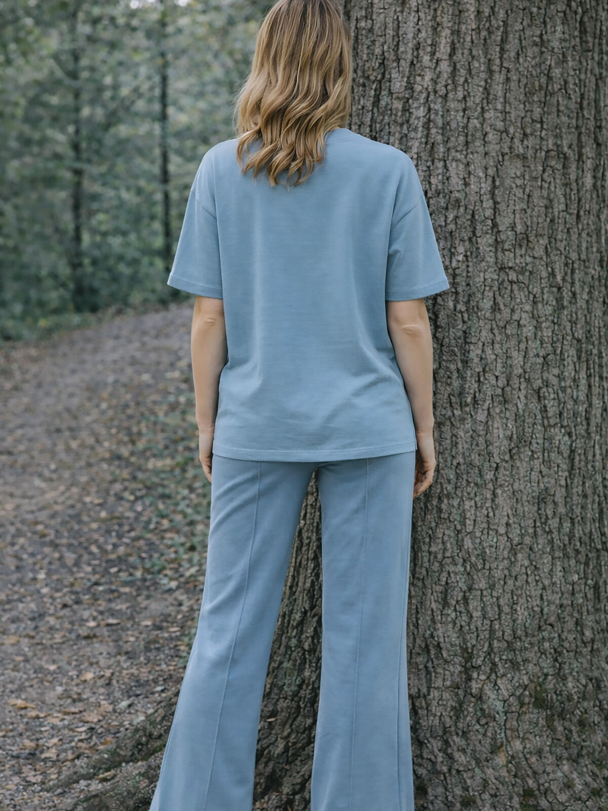 Luźny t-shirt z bawełną