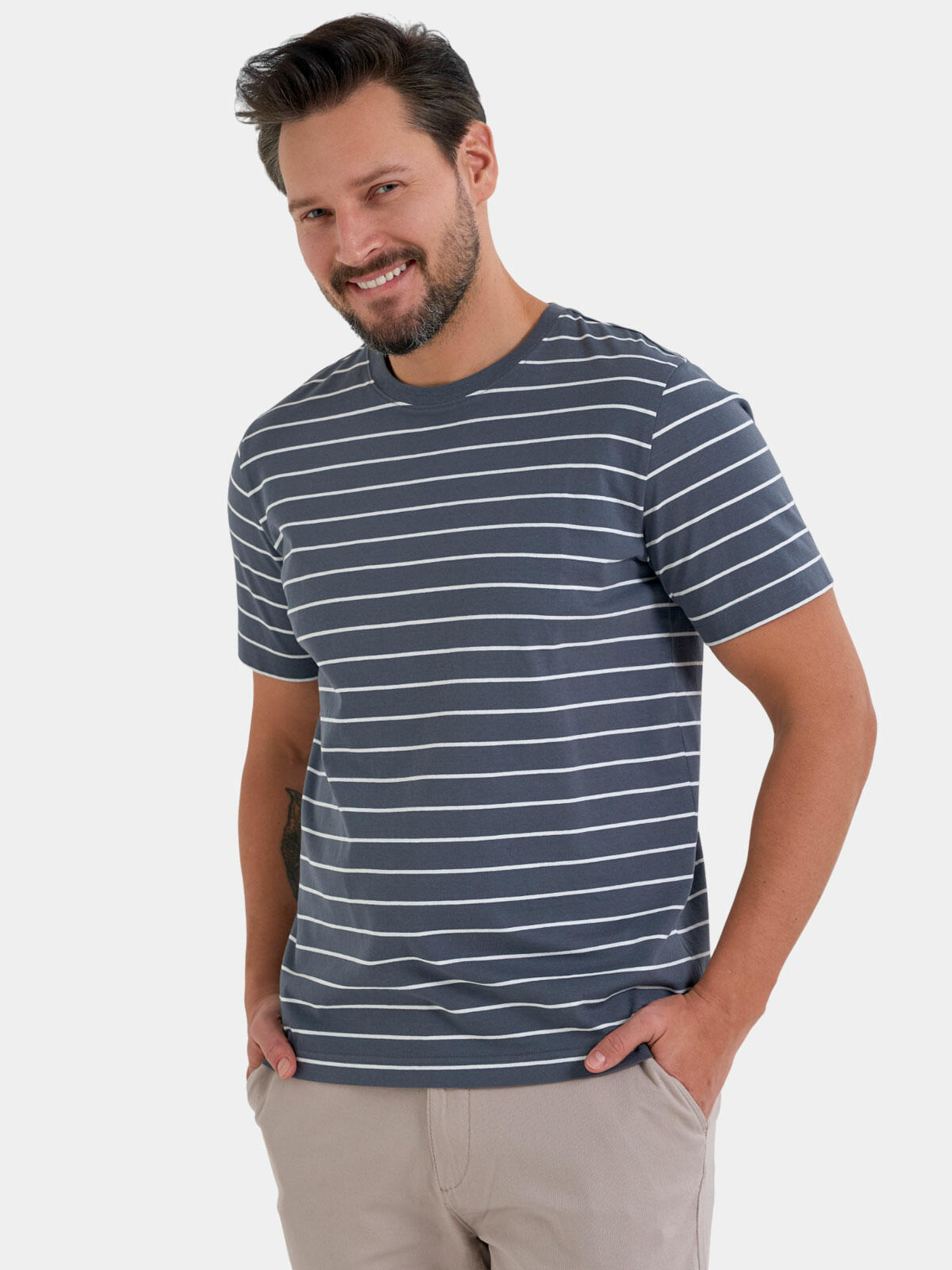 T-shirt bawełniany w paski