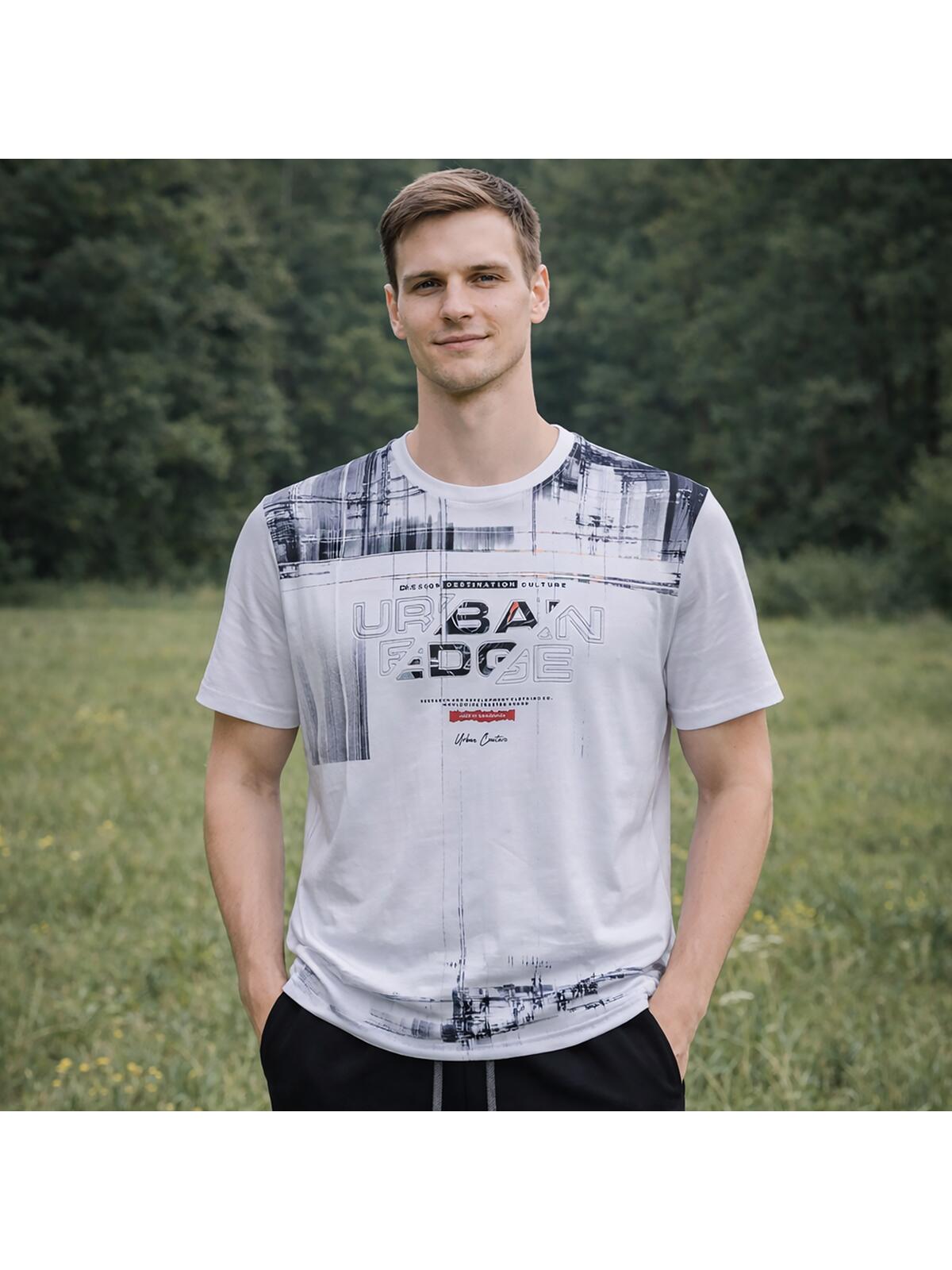 T-shirt bawełniany z nadrukiem