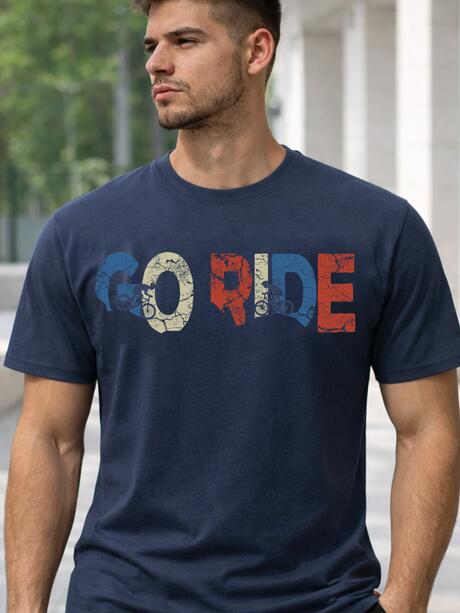 T-shirt z kolorowym nadrukiem