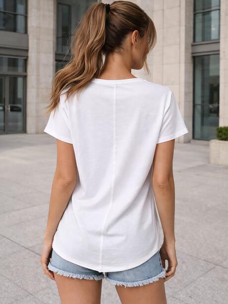 Bawełniany T-shirt z kieszonką