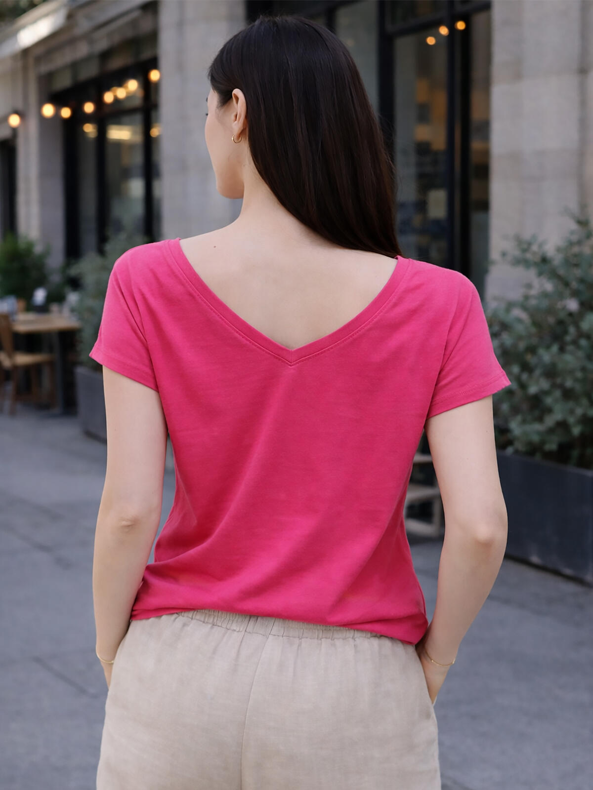 Bawełniana bluzka z wiskozą