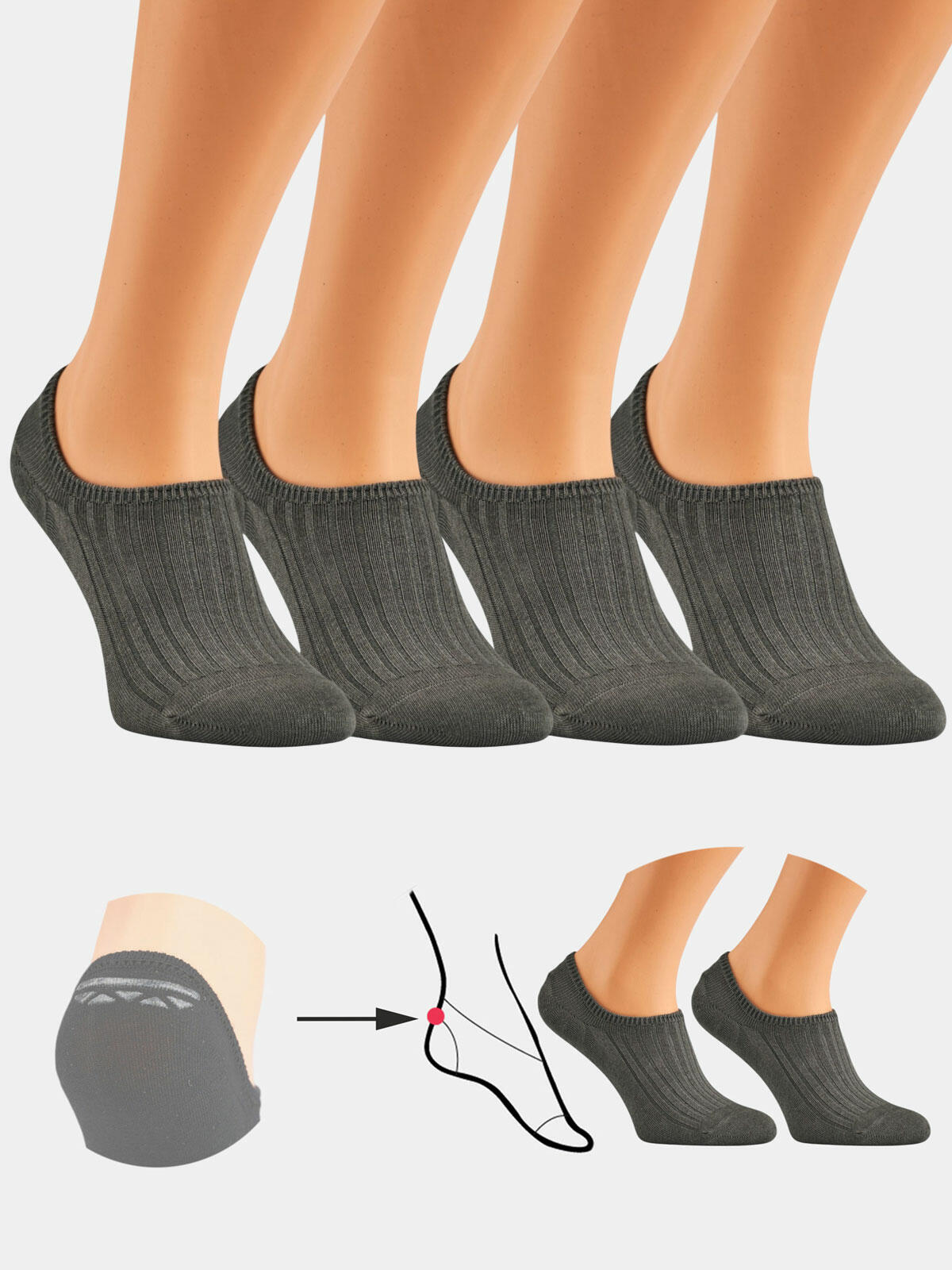 Stopki męskie prążkowane 2-pak 42-45