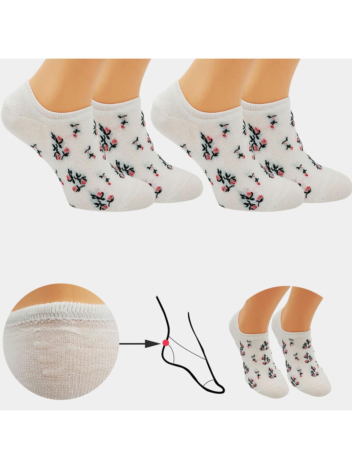 Stopki w kwiatki 2-pak 39/41