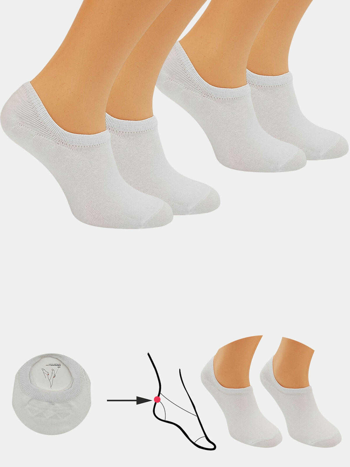 Balerinki gładkie 2-pak 35/38