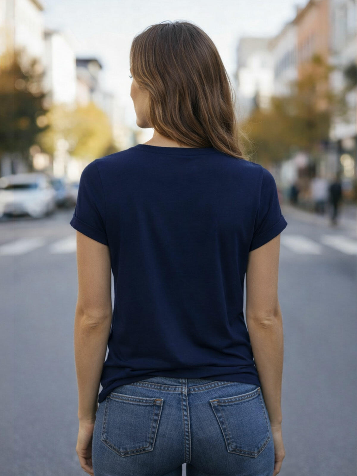 T-shirt z bawełny czesanej