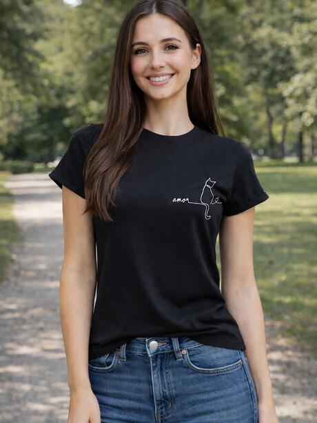 T-shirt bawełniany z nadrukiem