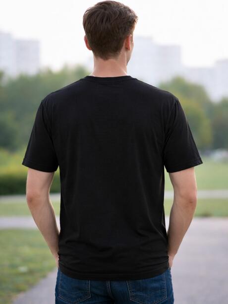 Gładki T-shirt bawełniany