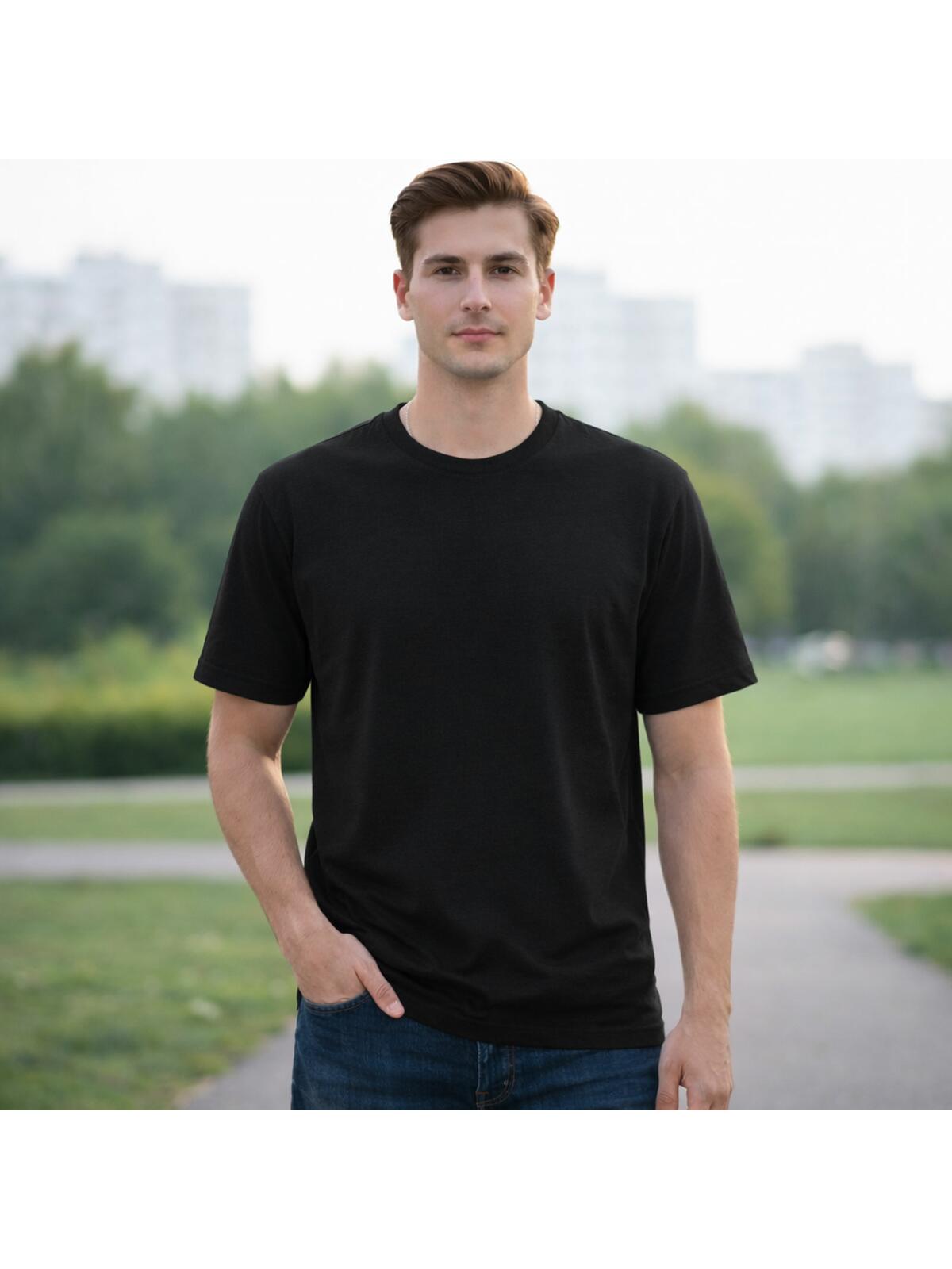 Gładki T-shirt bawełniany