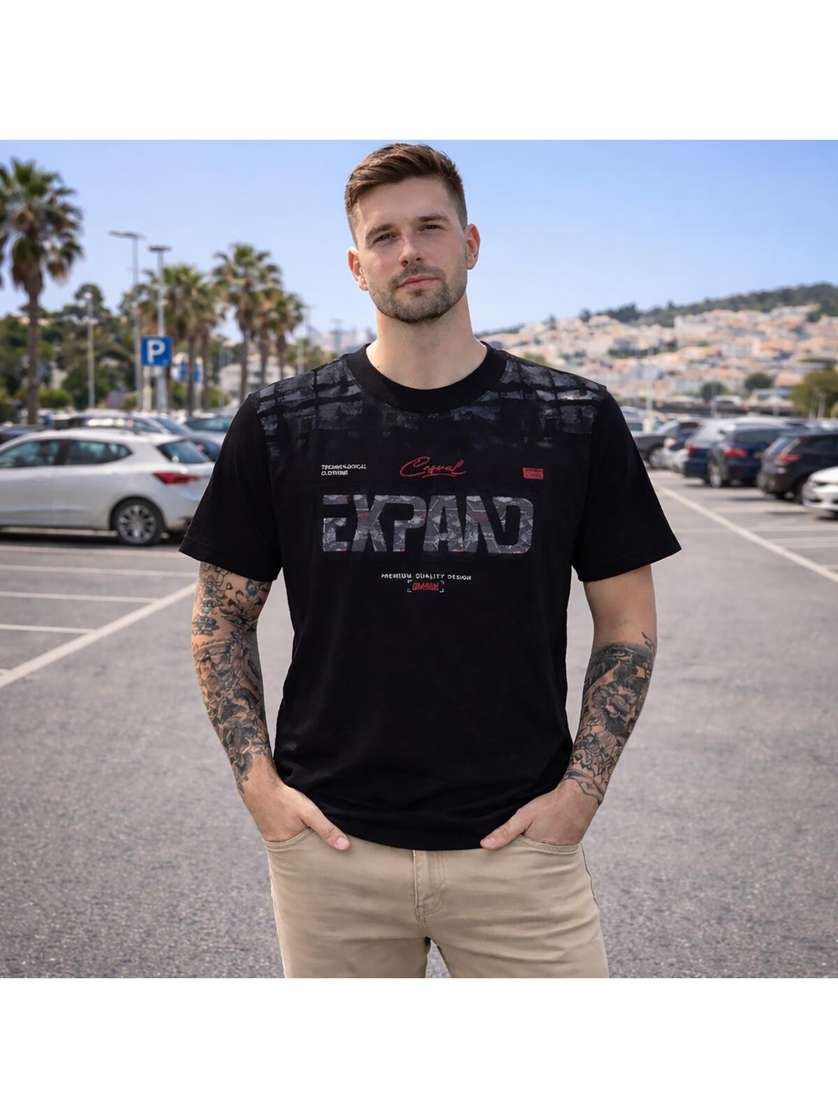 Bawełniany T-shirt z nadrukiem