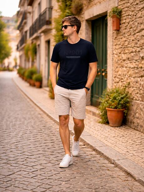 T-shirt z tłoczonym wzorem