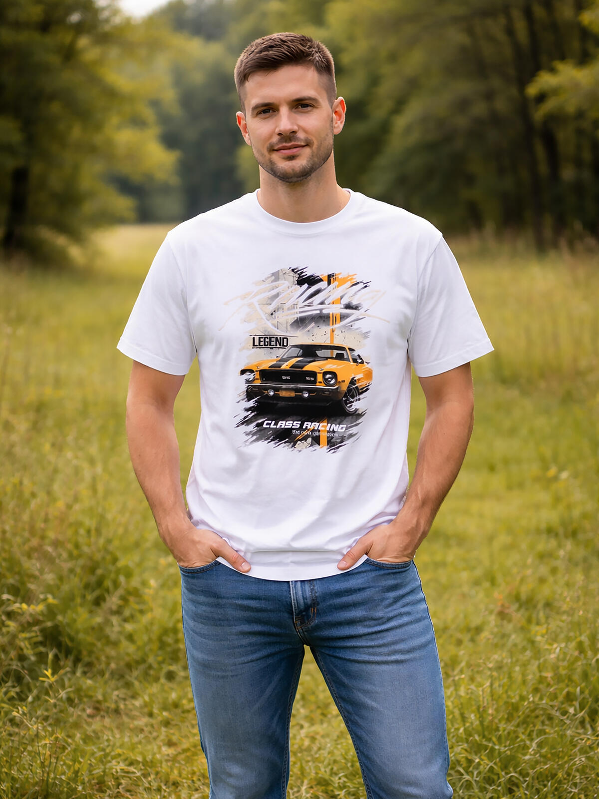 T-shirt bawełniany z nadrukiem