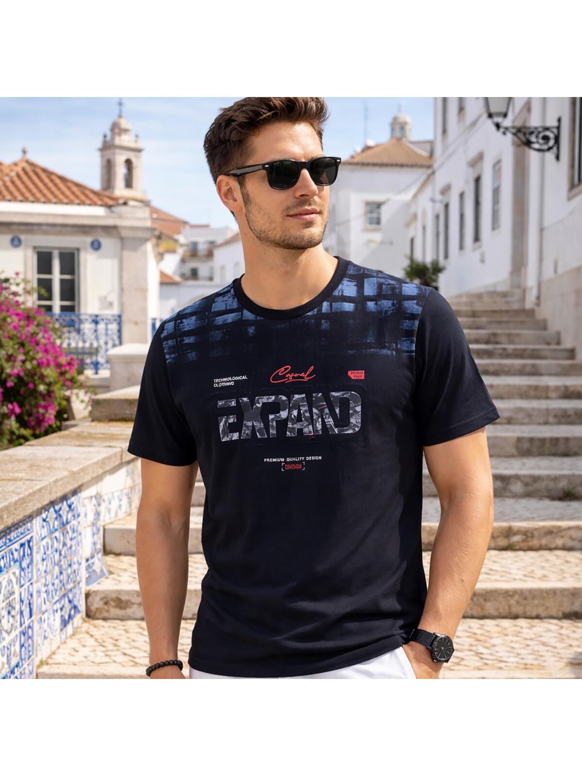 Bawełniany T-shirt z nadrukiem