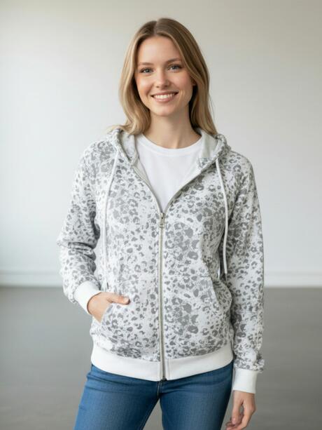 Rozpinana bluza z kapturem