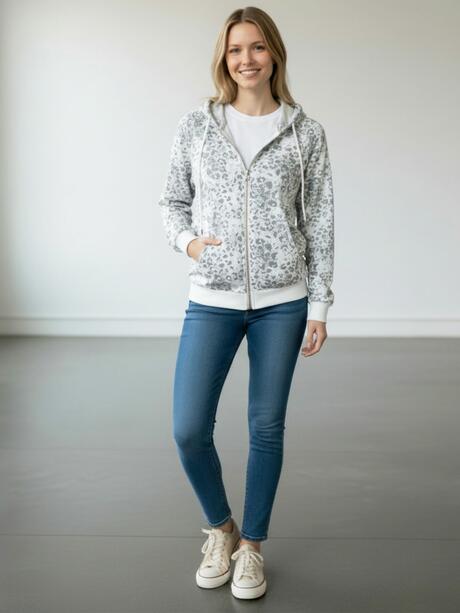 Rozpinana bluza z kapturem