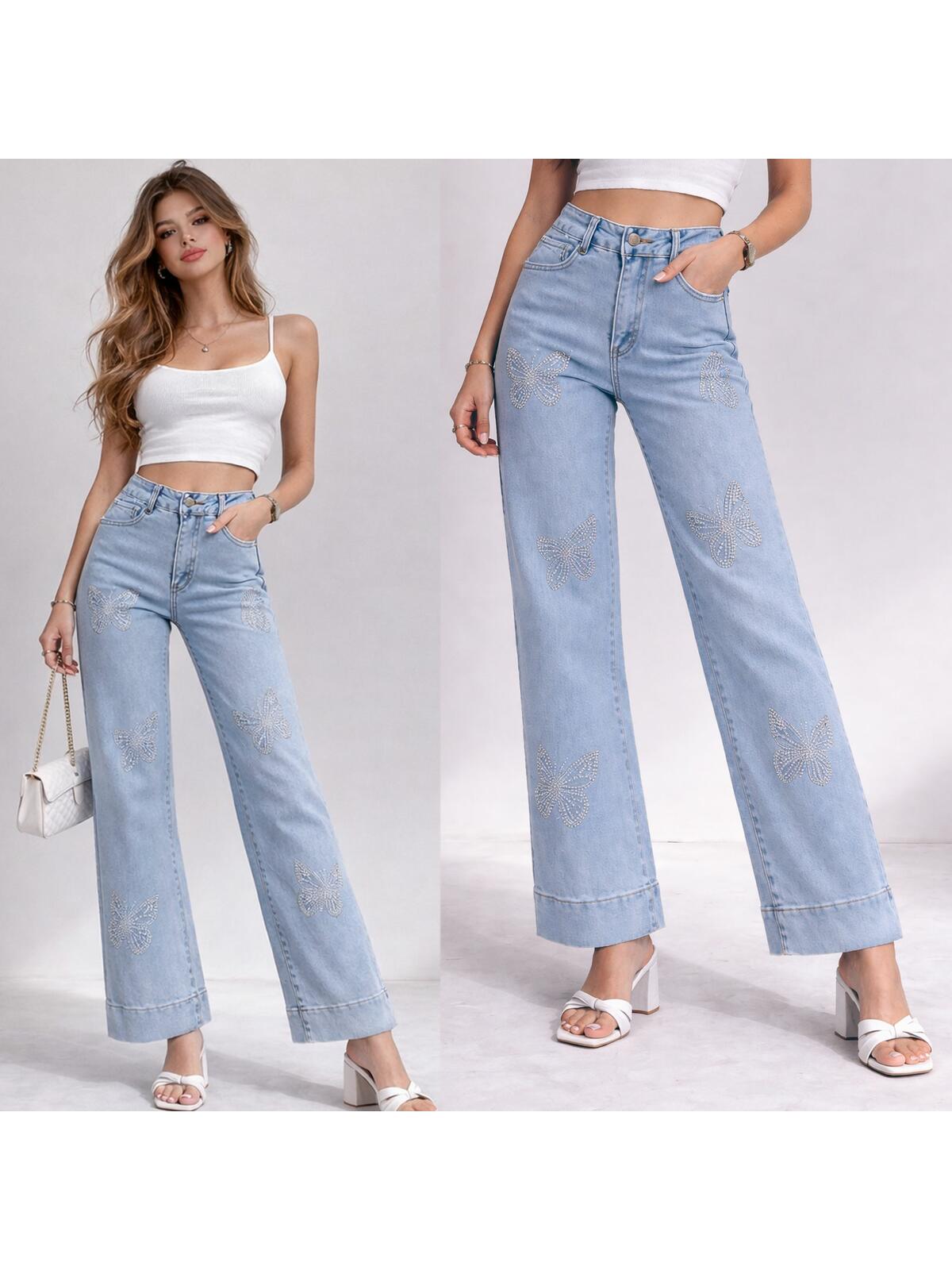 Jeansy z szeroką nogawką