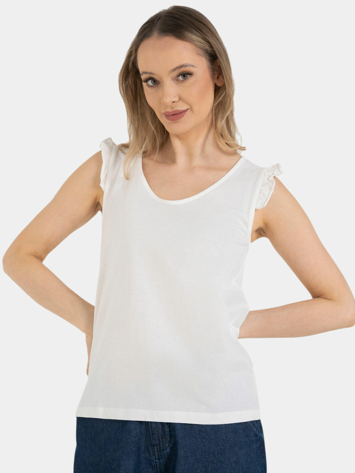 Bluzka bawełniana z falbankami