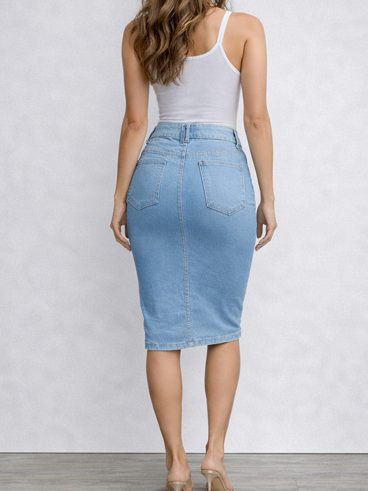 Spódnica jeansowa midi