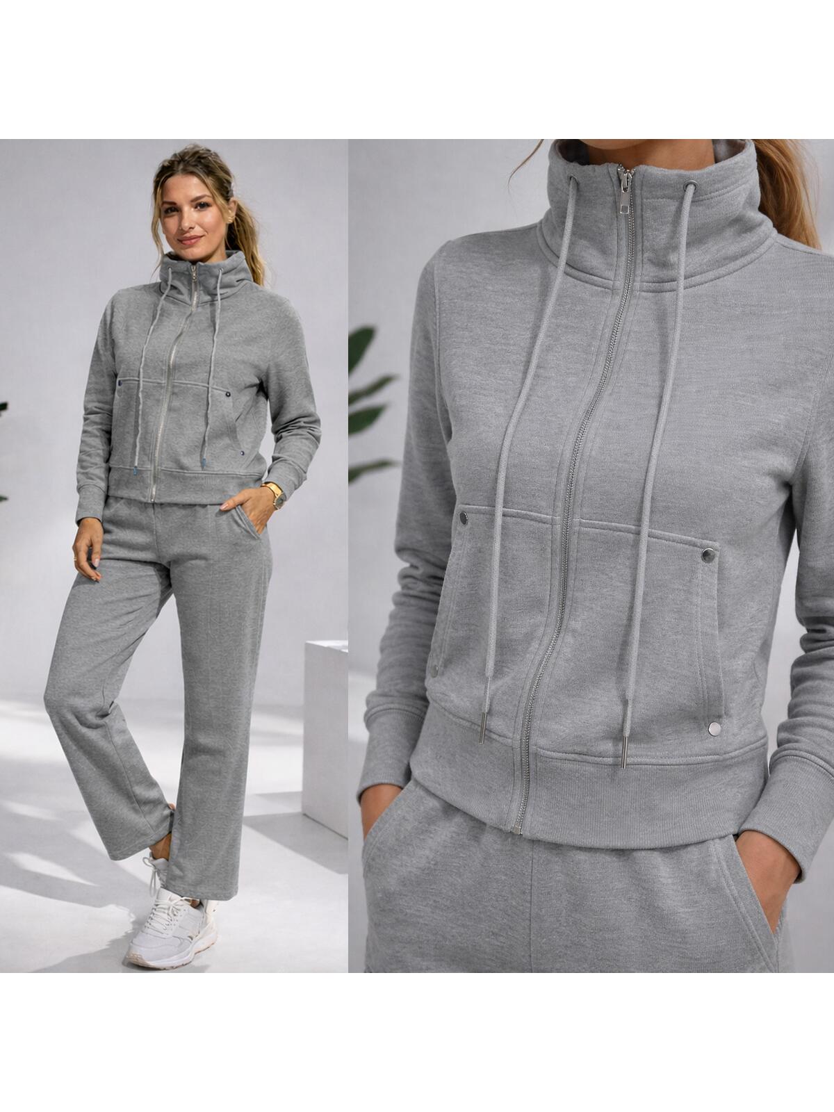 Bluza z wysokim kołnierzem na zamek