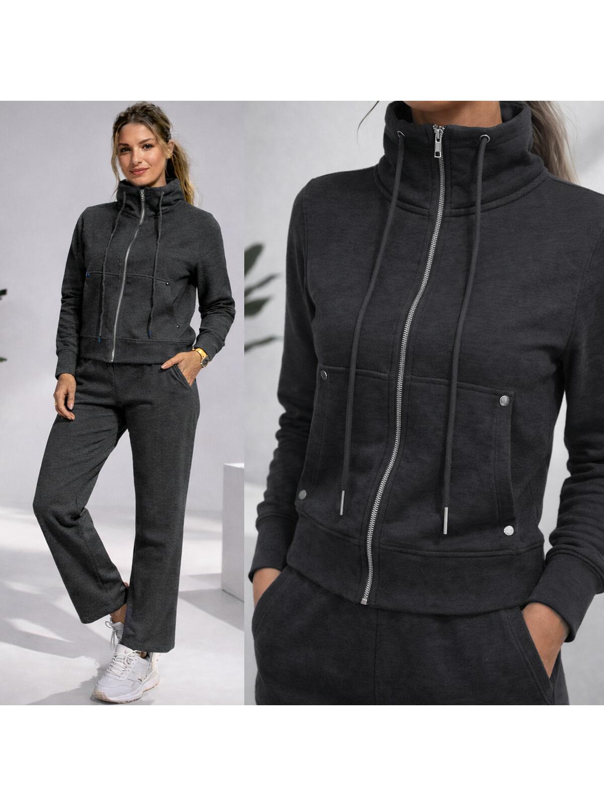 Bluza bawełniana z wysokim kołnierzem