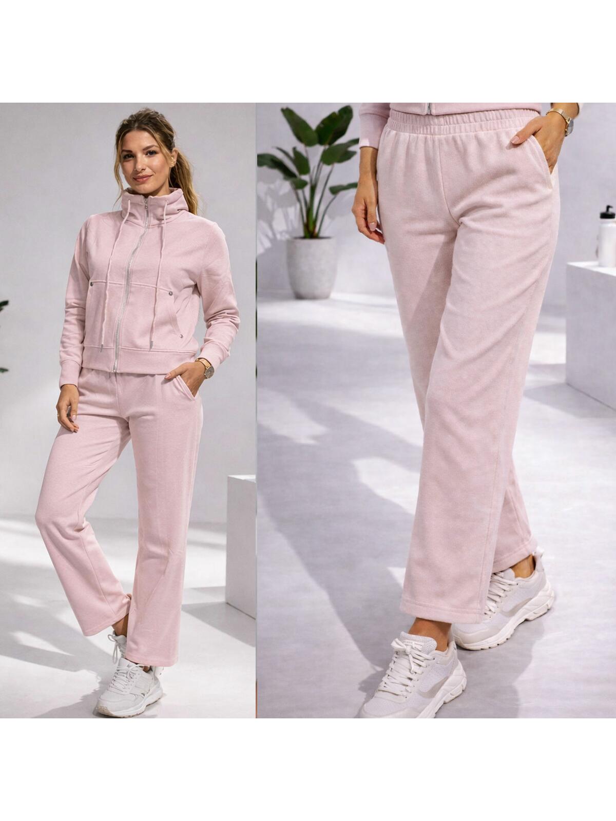 Spodnie bawełniane z prostą nogawką