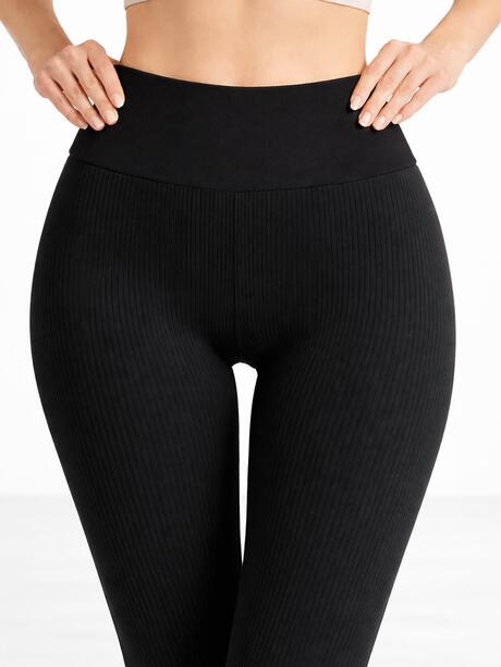 Legginsy prążkowane