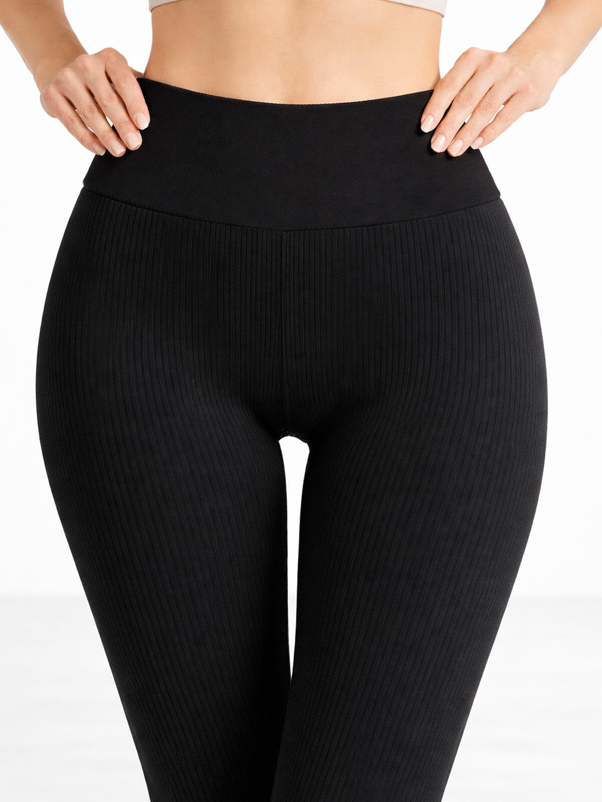 Legginsy prążkowane