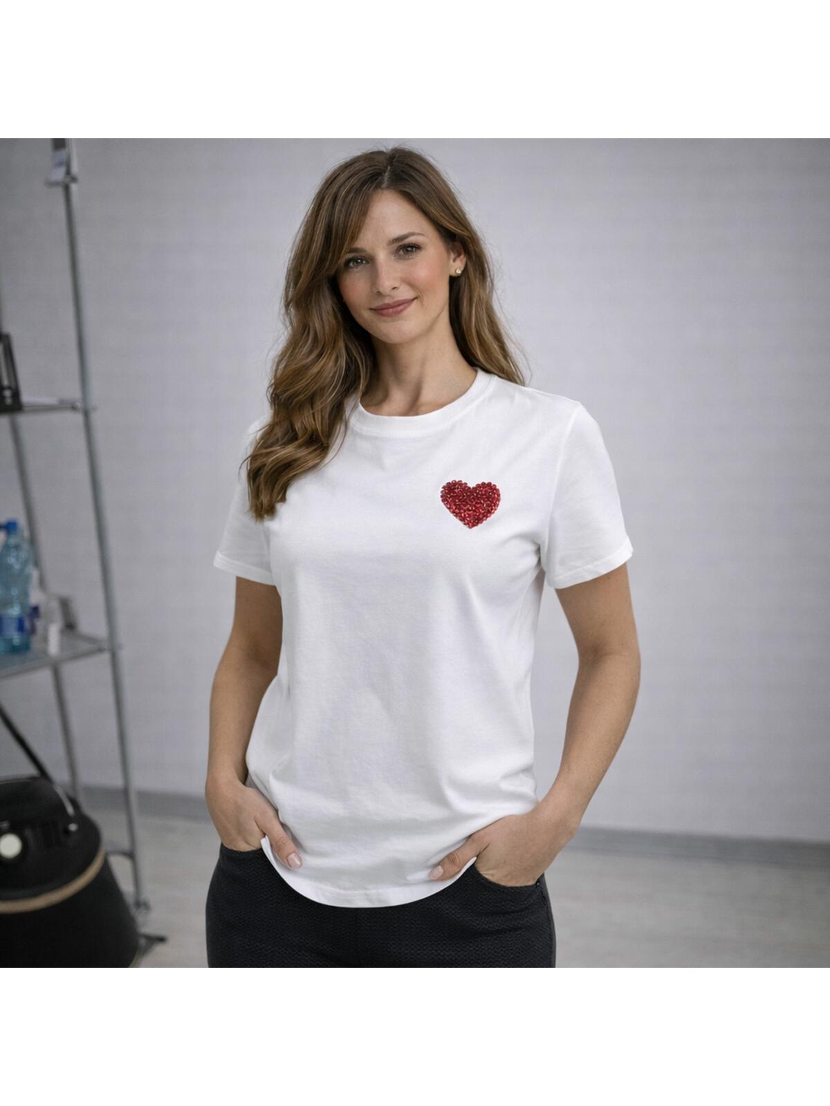 Bawełniany T-shirt z sercem