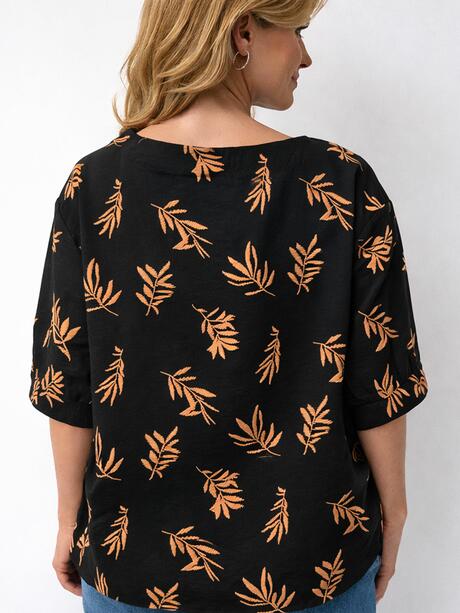 Luźna wzorzysta bluzka