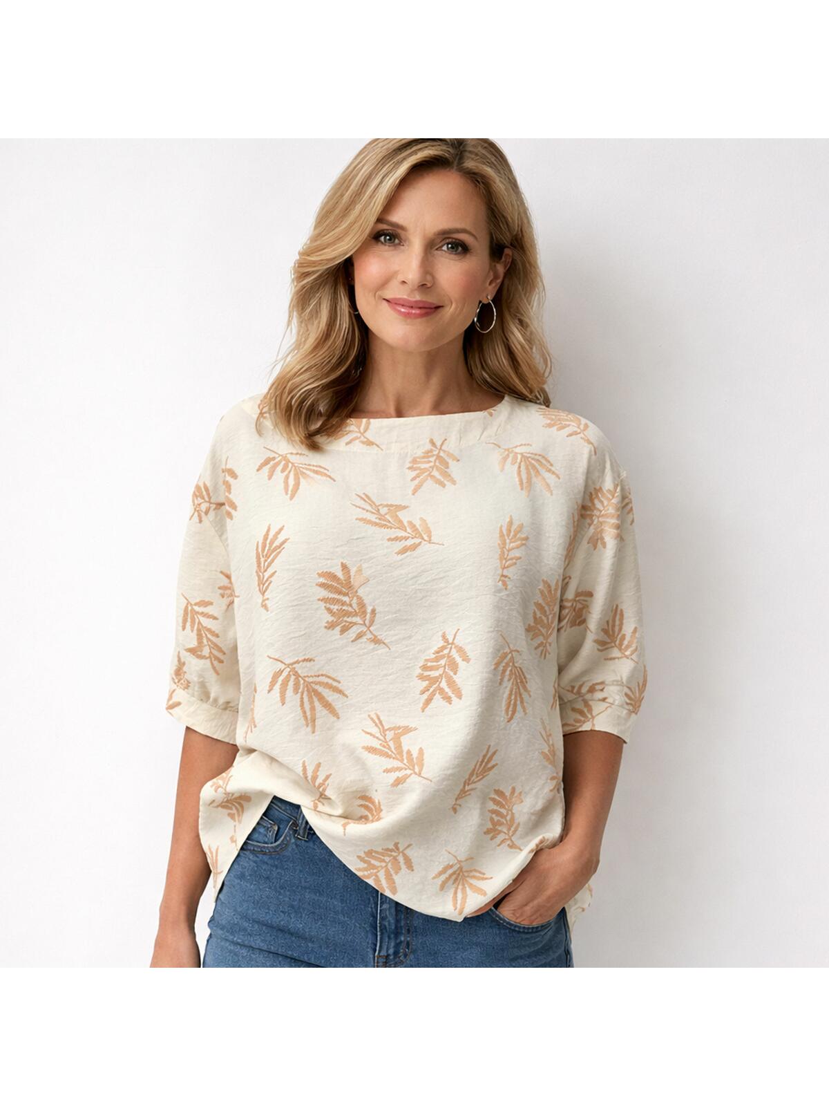 Bluzka ze strukturalnym wzorem