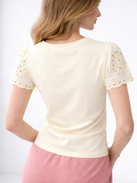 Bluzka z ażurowym rękawami