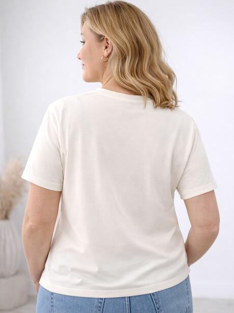 Bluzka z przestrzennymi kwiatami