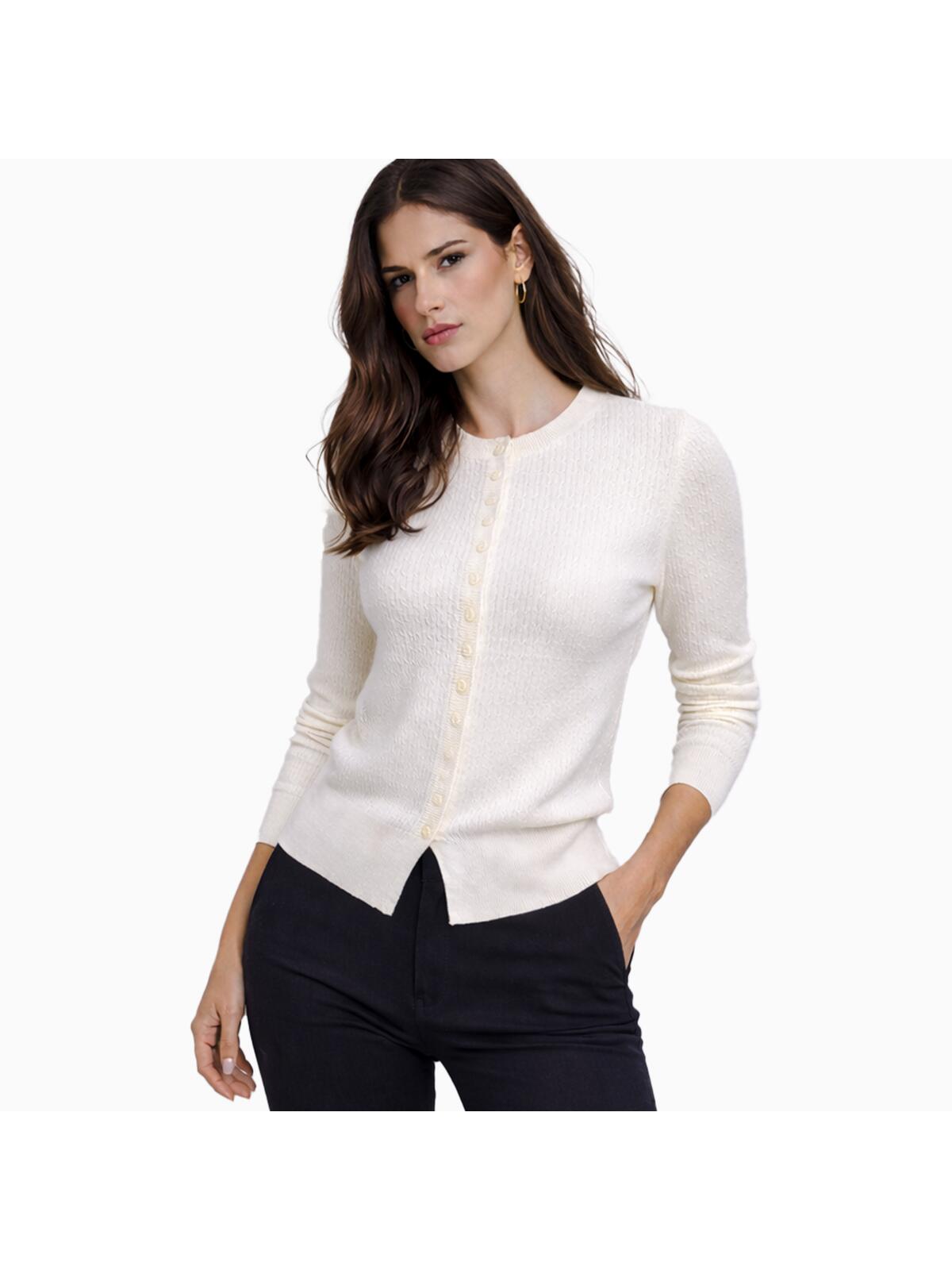 Kardigan z warkoczowym wzorem