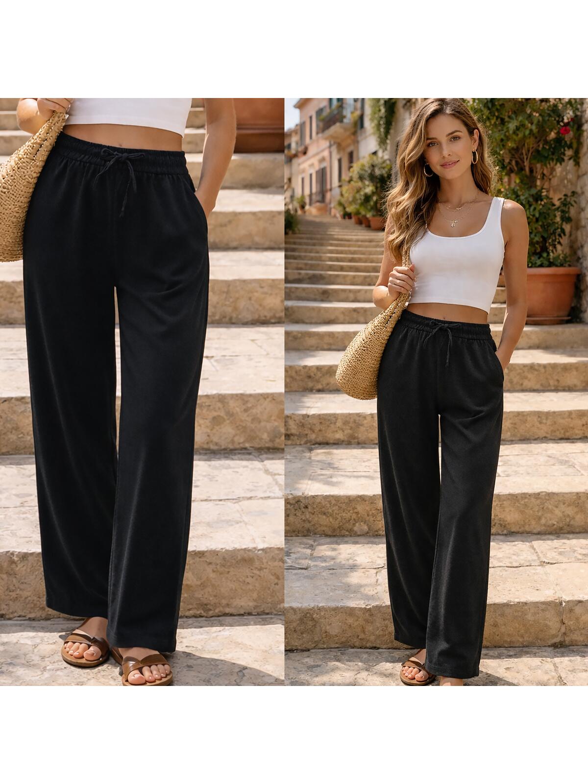 Spodnie z szeroką nogawką