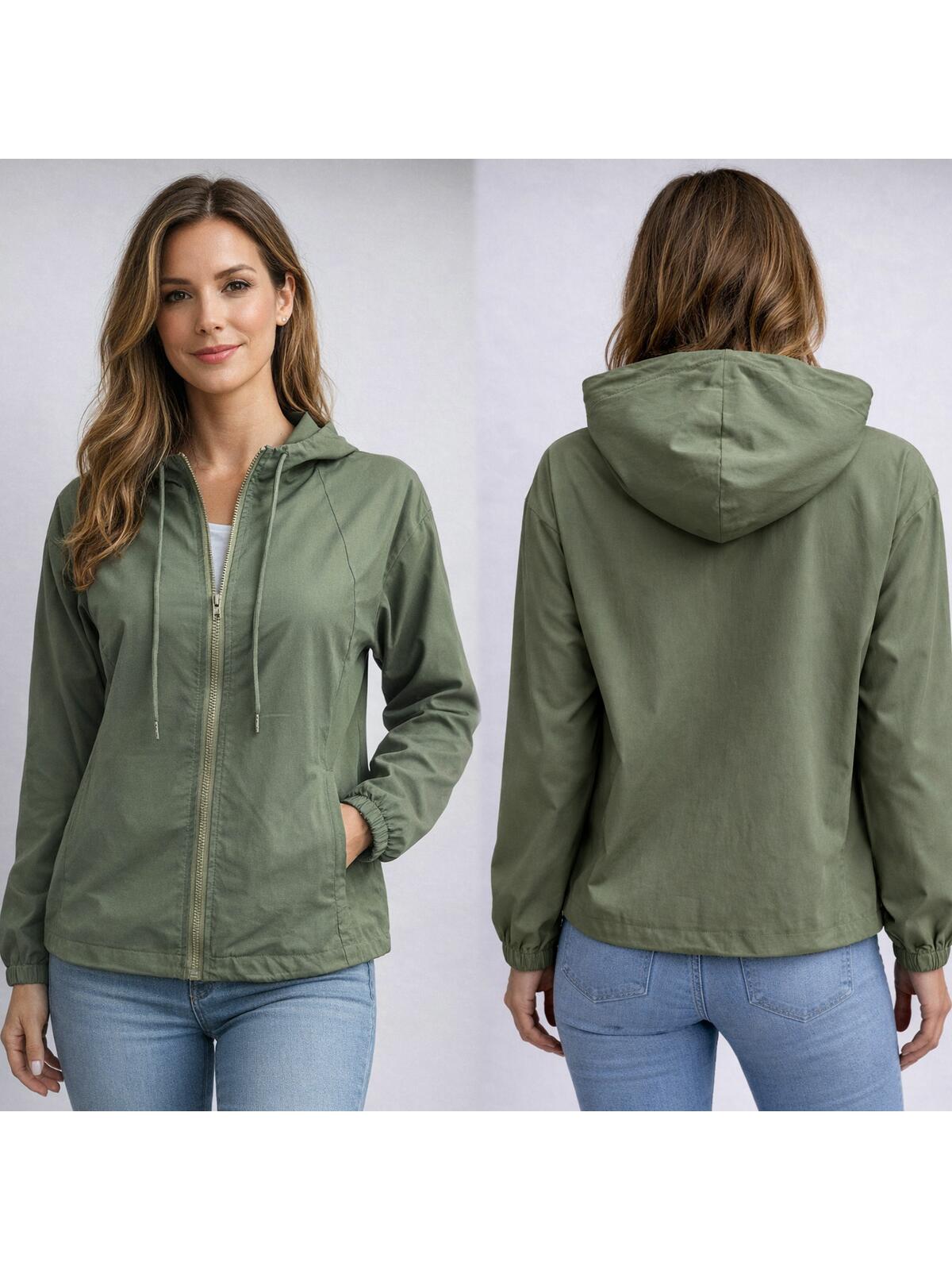 Cienka kurtka z kapturem