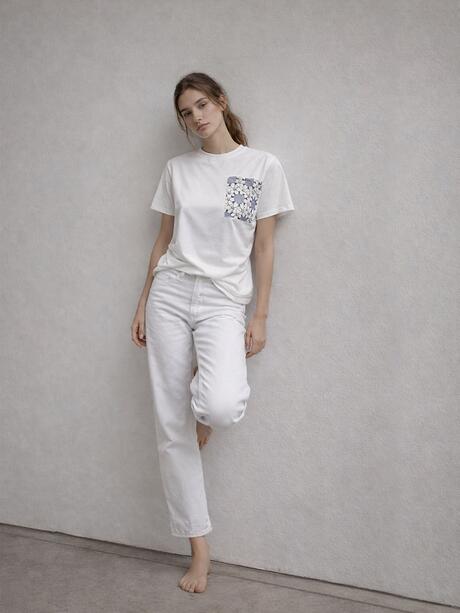 T-shirt bawełniany z kieszonką