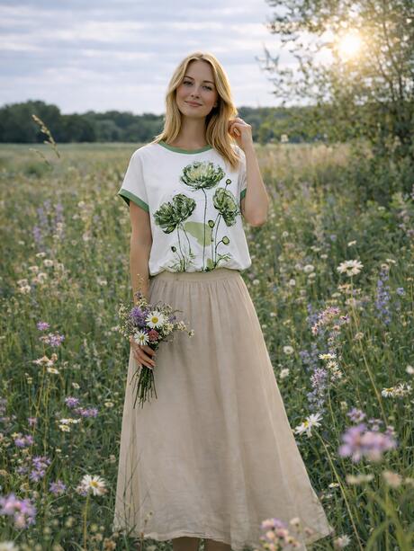 Wzorzysta bluzka bawełniana