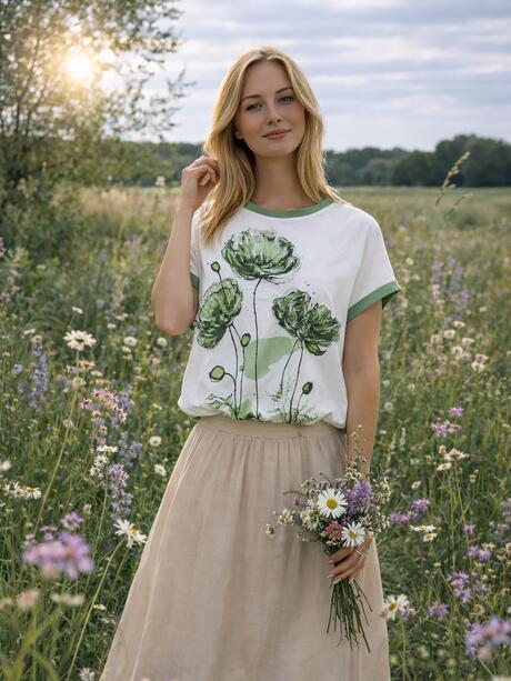 Wzorzysta bluzka bawełniana