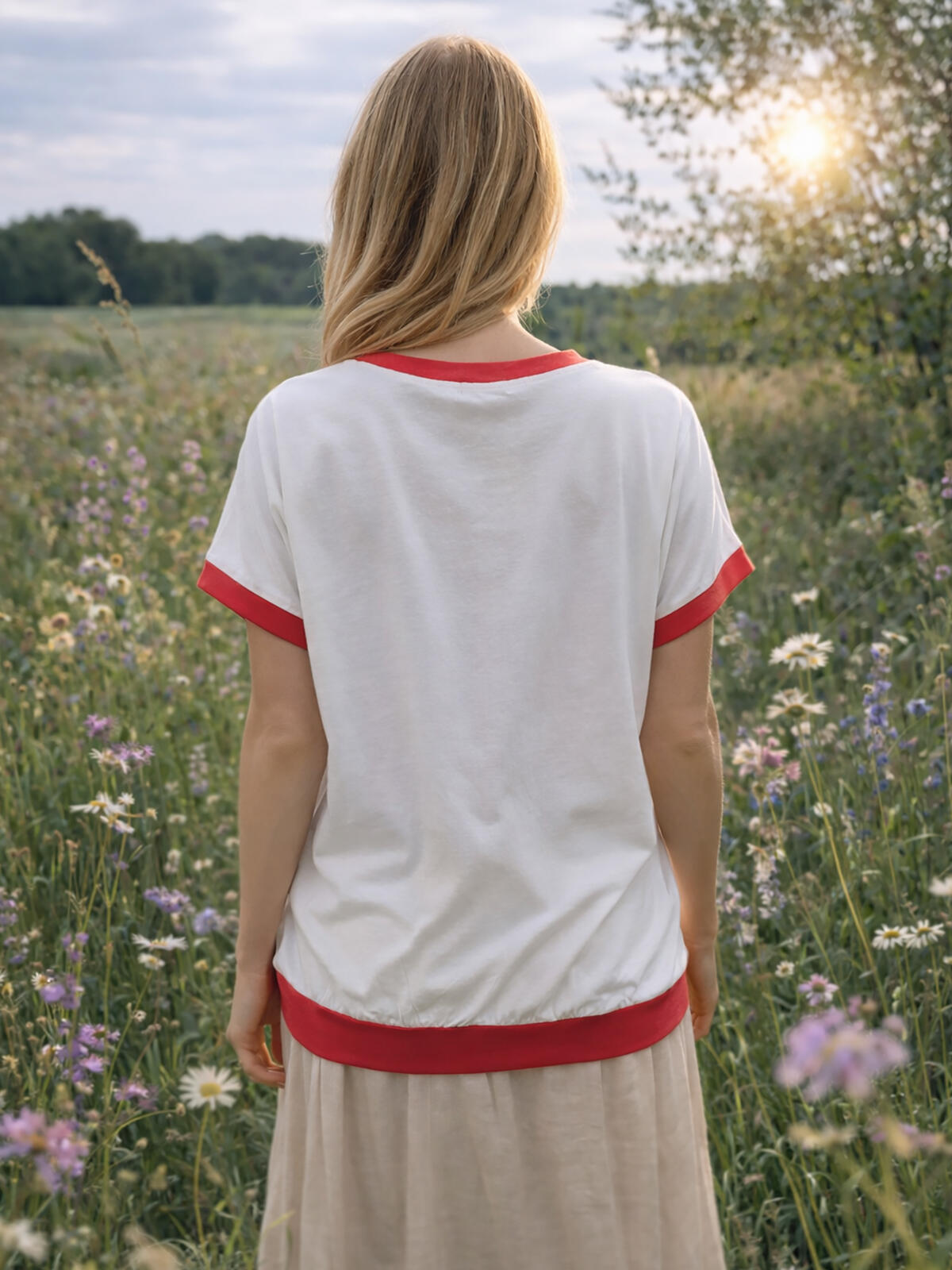 Bluzka bawełniana w kwiaty