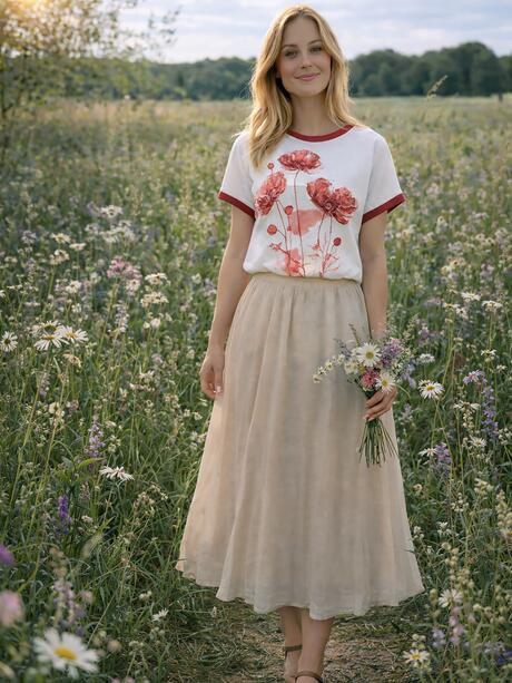 Bluzka z kwiatowym nadrukiem