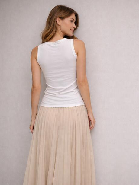 Bawełniany top z kryształkami