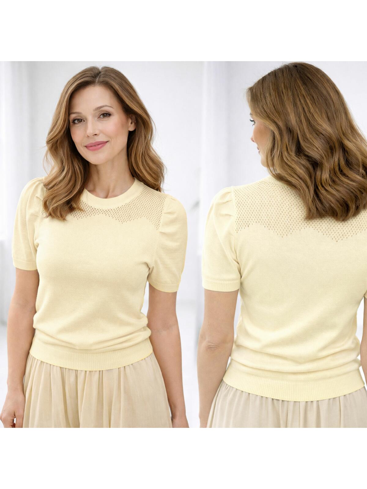 Bluzka z ażurowymi detalami