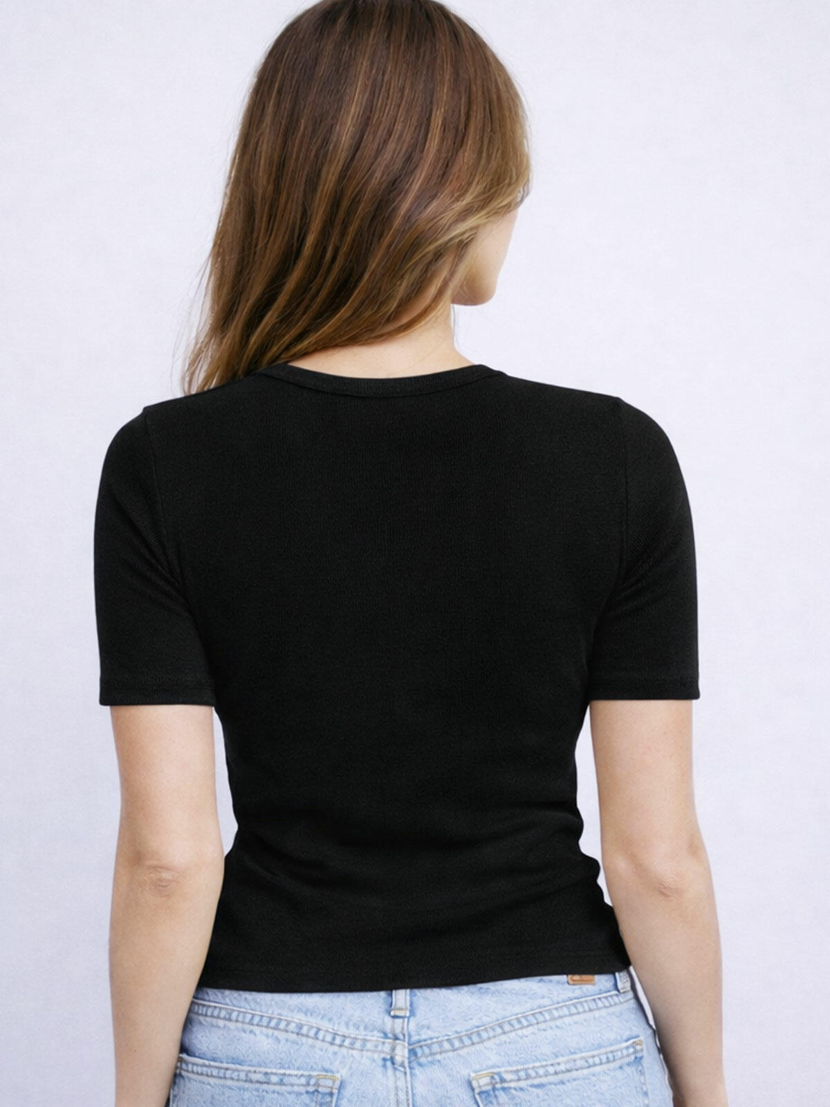 Bluzka prążkowana z bawełny