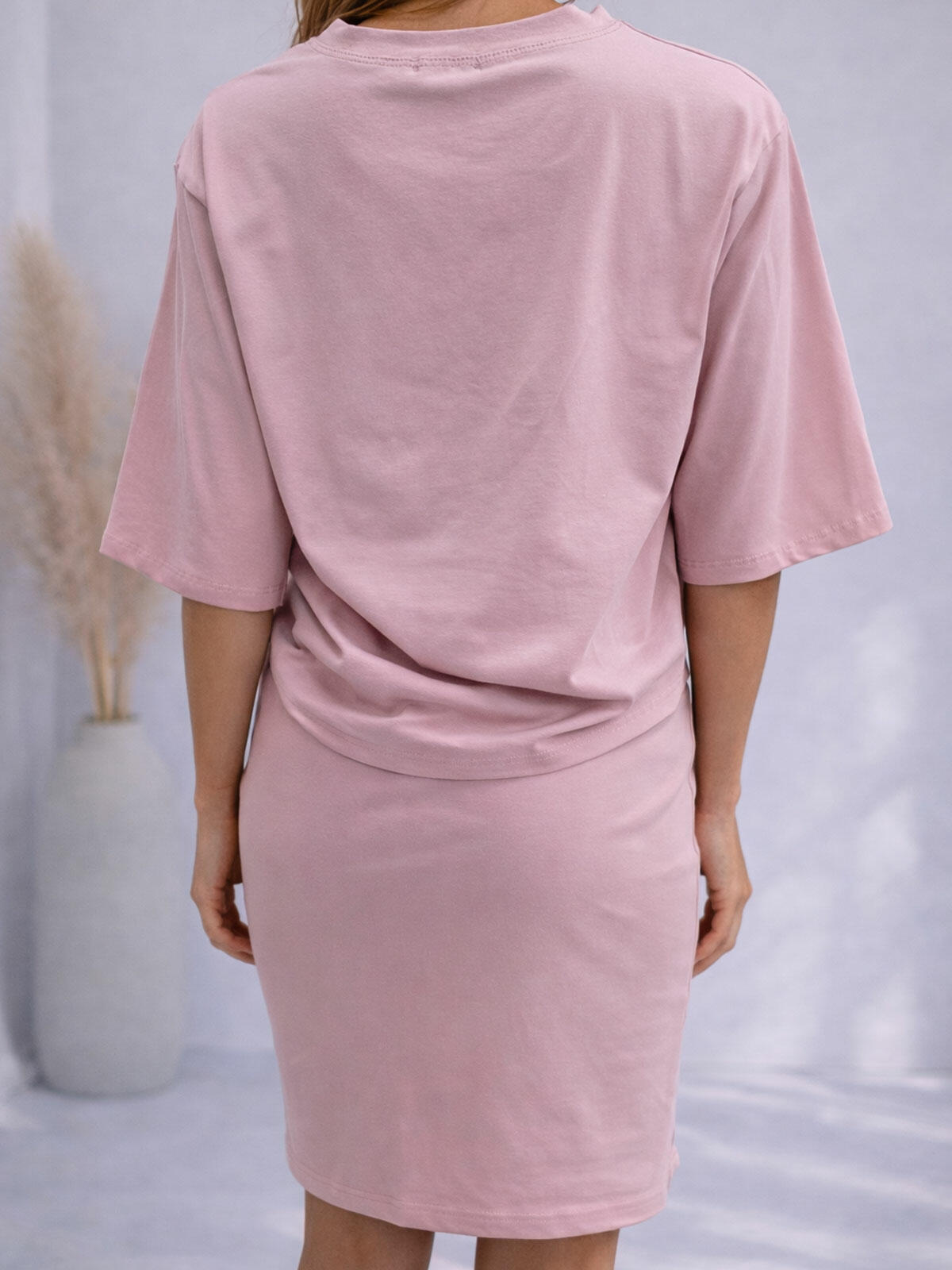 Gładki T-shirt bawełniany